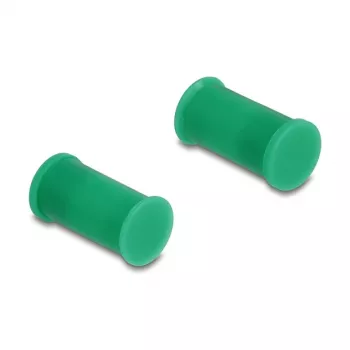 Stofkap DELOCK 60673 voor DL4-aansluitingen, silicone, groen, 14×27×14 mm, 10-pack
