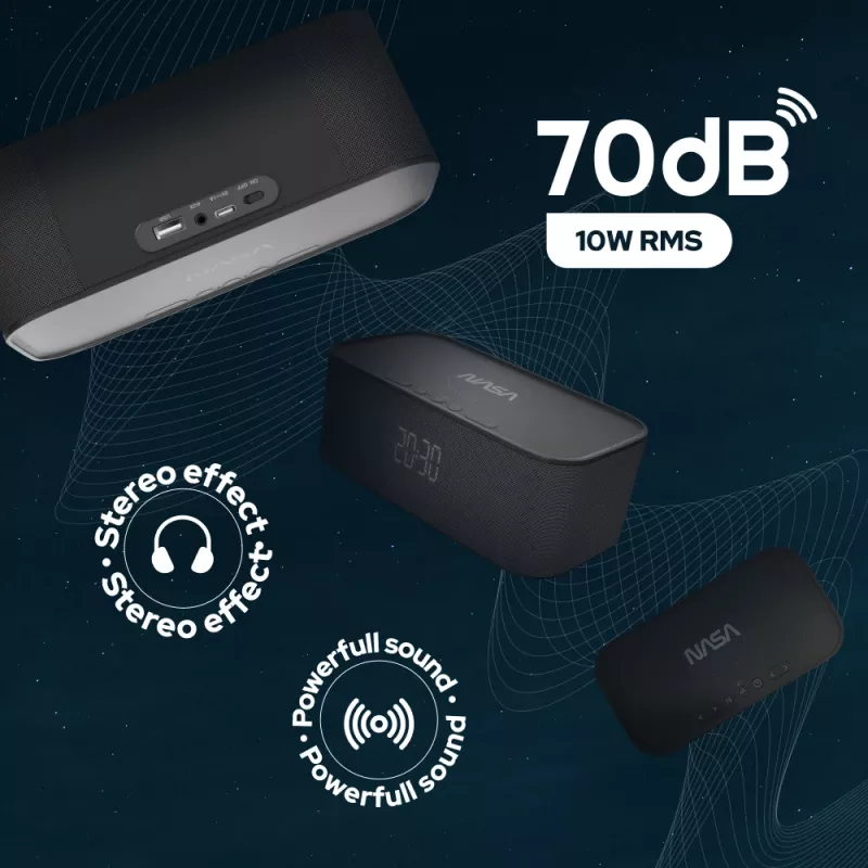 NASA SPC800 bluetooth-luidspreker/wekker/draadloze oplader
