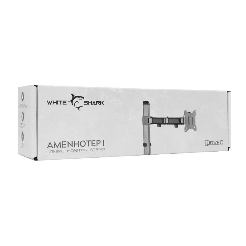 White Shark GMS-3204 Amenhotep I monitor-bureausteun, 17-32 inch, VESA 75x75/100x100, tot 9 kg, grijs