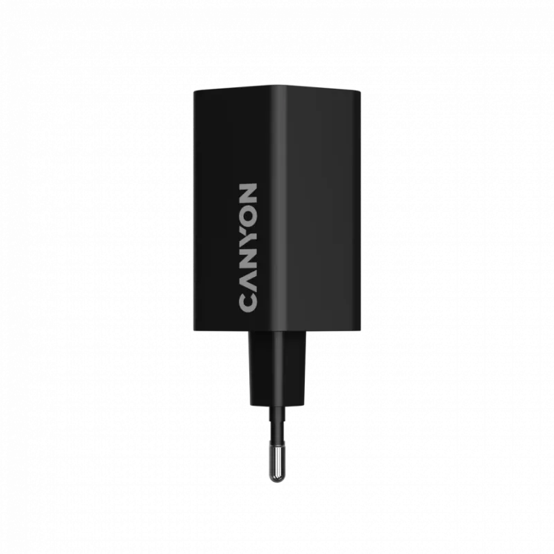 CANYON oplader HEXAGON 65 GaN 65W 2xPD 1xQC EU zwart (CND-CHAHEX65B)