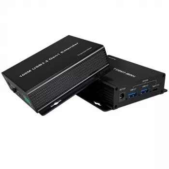 USB3.2 Gen1 verlengkabel (extender) tot 100 m, 2x USB-A, 2x USB-C