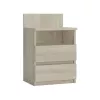 Top E Shop M1 SONOMA MAT nachtkastje, 2 lades, eiken