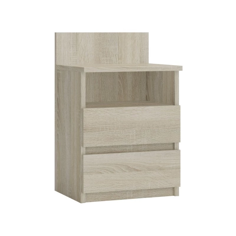 Top E Shop M1 SONOMA MAT nachtkastje, 2 lades, eiken