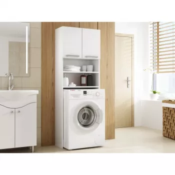 Badkamerkast Top e Shop PRALKA POLA BIEL — wit, vrijstaand, 4 legplanken, 640×300×1830 mm