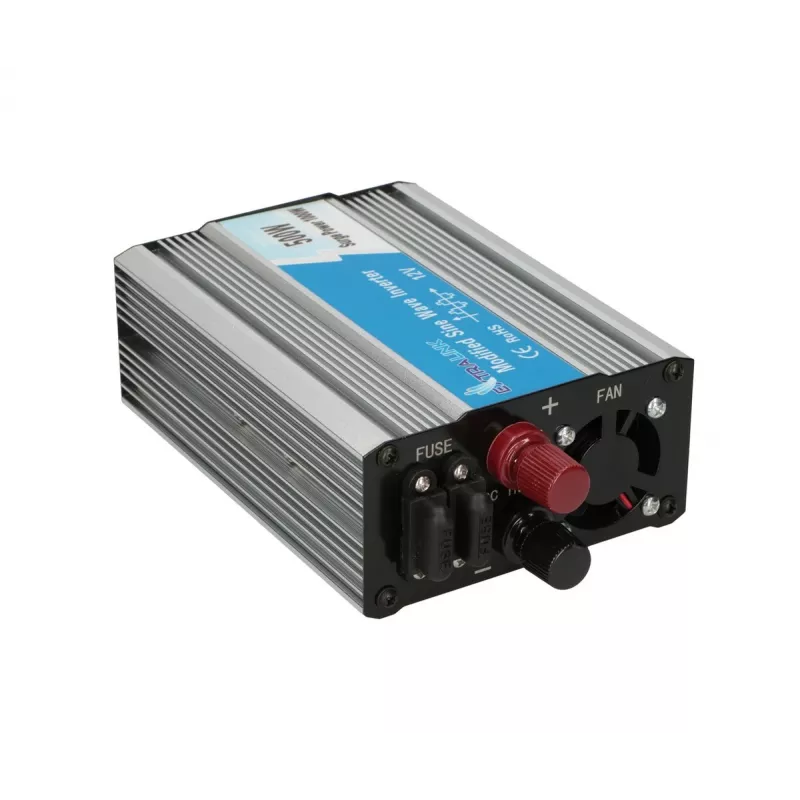 Auto-spanningsomvormer Extralink OPIM-500W 12V, 500W gemodificeerde sinus, aluminium behuizing, actieve koeling