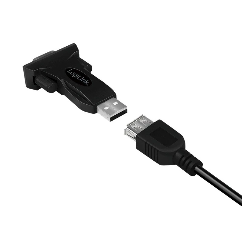 LogiLink AU0002F RS-232 USB 2.0 adapter stekker zwart