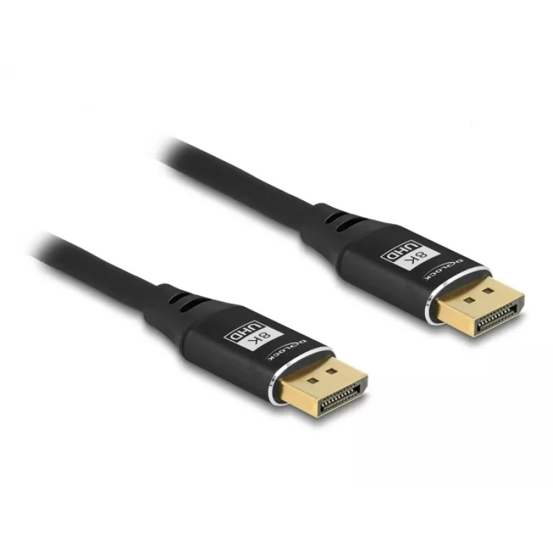 DeLOCK DisplayPort-kabel 8K 60 Hz 3 m zwart metaal