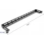 Montageset DELOCK 67462 zwart metaal voor 19 inch racks L-vormig paneel met tiewrapbevestiging