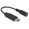 Delock audio-adapter - 24-pins USB-C (M) naar ministekker stereo 3,5 mm (W)