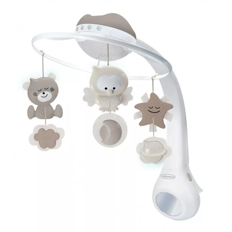 3in1 muziekprojector carrousel beige