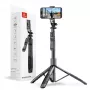 Statief-selfiestick Crong CRGSGU1BLK aluminium Bluetooth met opvouwbare poten en telefoonhouder