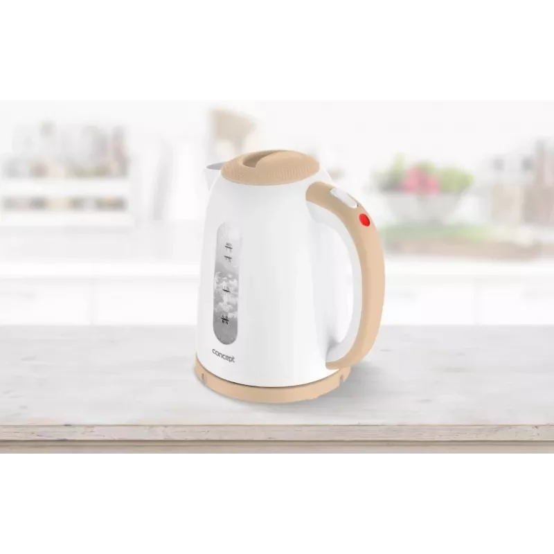 Elektrische waterkoker Concept Solution RK2331 — 1,7 L, 2200 W, beige/wit