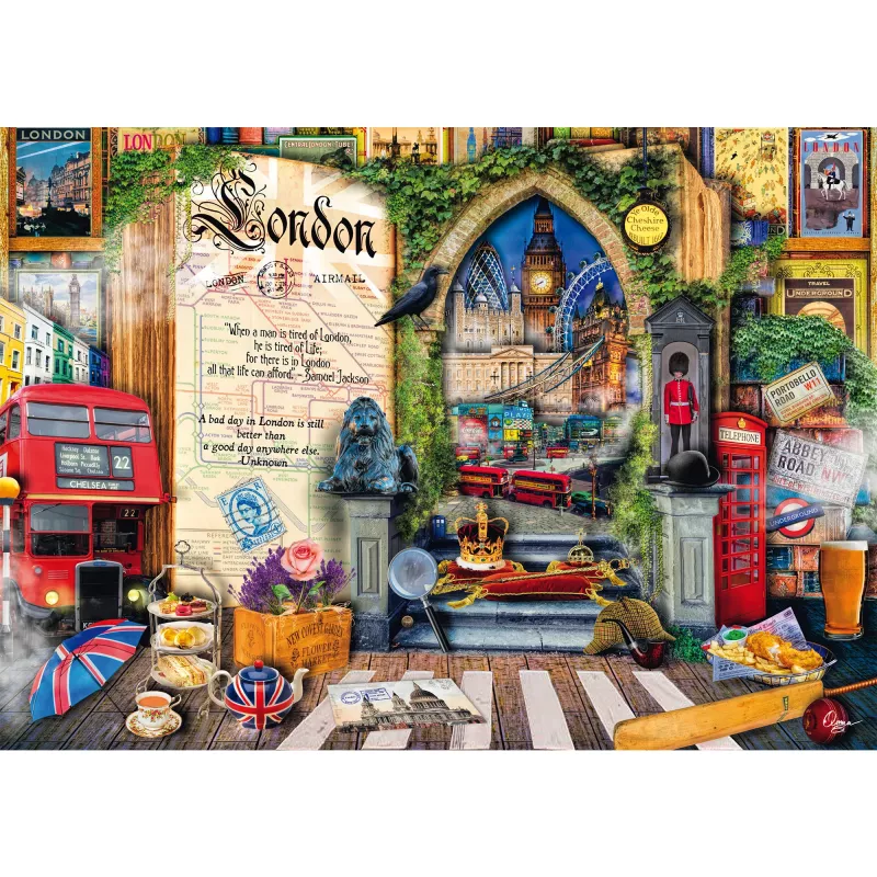 Puzzel 1000 stukjes, Schmidt Spiele Aimee Stewart: Herinneringen aan Londen