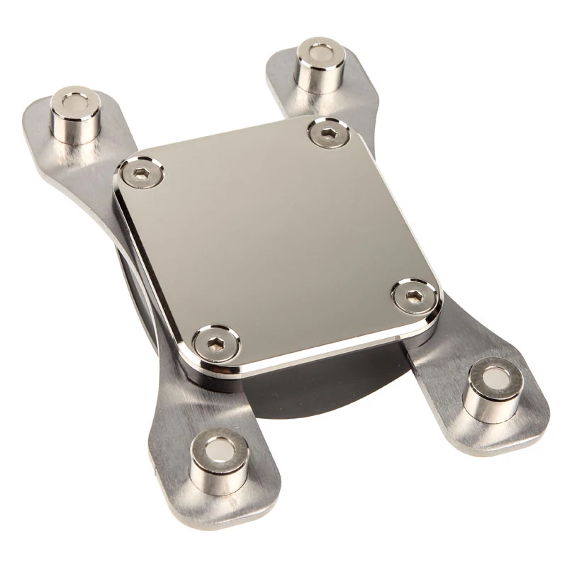 Waterkoelblok Aqua-Computer 21703 — acetal/nikkel, socket AM4, 111×75×22 mm, zwart/zilver