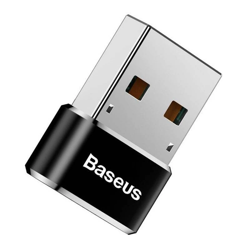Baseus USB-stekker naar Type-C-bus adapter converter zwart