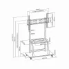 Gembird TVS-100F-01 vloerstandaard voor displays 2,54 m (100) zwart