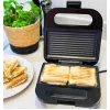 Toaster BLAUPUNKT SMS501 — sandwichmaker/grill, 750 W, antiaanbakplaten, compact in zwart