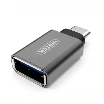 UNITEK Y-A025CGY kabel-interface/gender-adapter USB Type-C naar USB Type-A, metaal