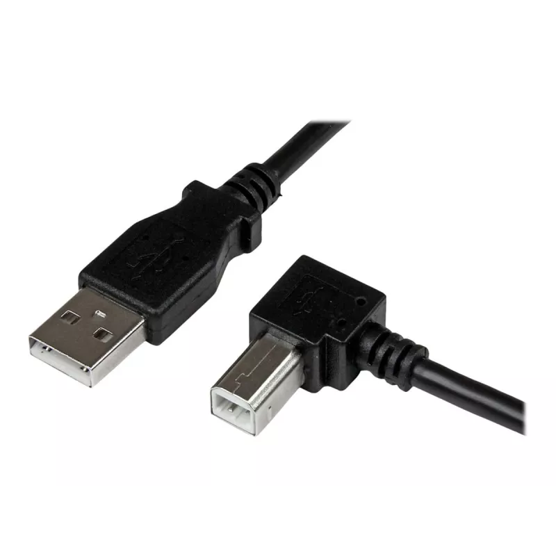 StarTech.com USBAB2MR USB 2.0 A naar haakse B-kabel, male/male, 2 m, zwart