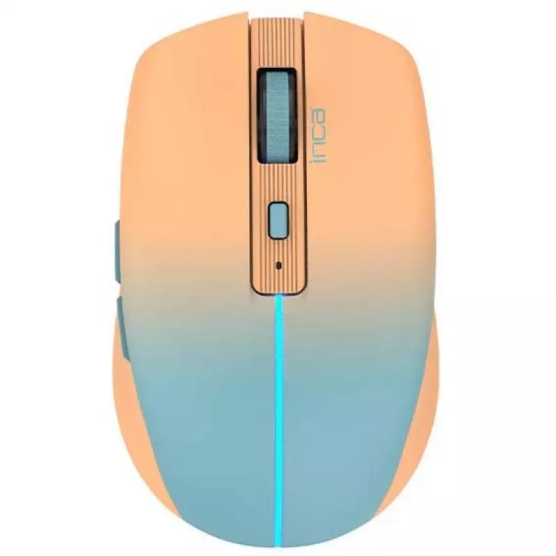 Cian Technology GmbH INCA Muis IWM-511RT Blt+Wrls RGB Basiskleur Oranje