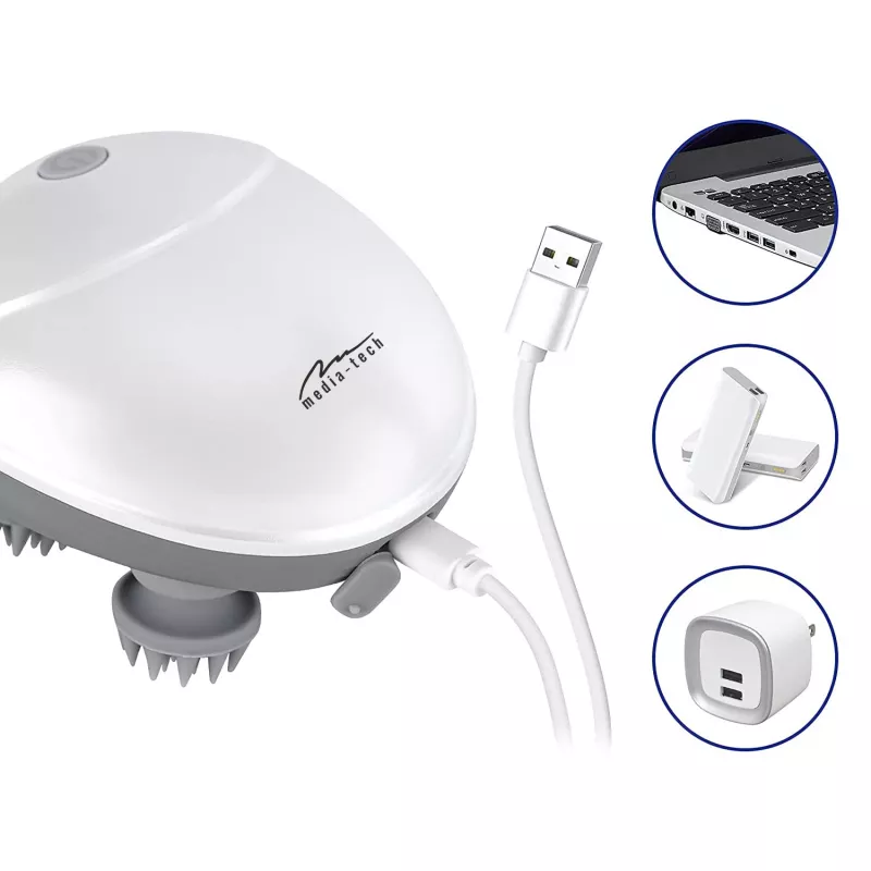 Hoofdmasseur MEDIA-TECH MT6524 – draagbaar design, instelbare intensiteit