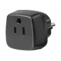 Reisadapter VS, Japan/geaarde stekker, stopcontactadapter zwart