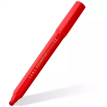 Viltstiften Staedtler 329 C6 — 6 kleuren (blauw, bruin, groen, roze, rood, geel), dikke punt