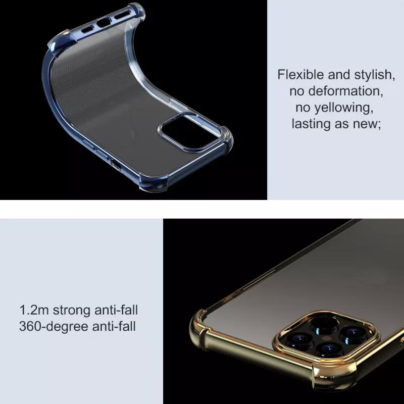 Zachte hoes Devia voor iPhone 12 Pro Max — schokbestendig, zwart