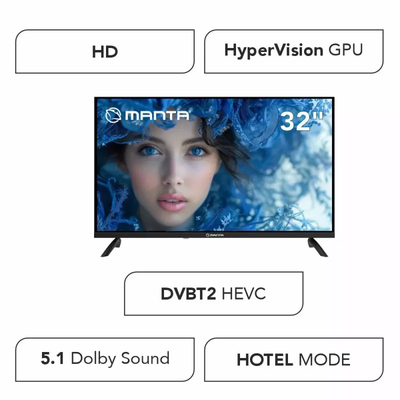 LED-tv MANTA MATV001LHN32 32 inch HD ready