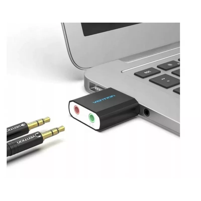 Vention USB externe geluidskaart zwart metaal Type
