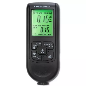 Qoltec lakdiktemeter met LCD-display | 0~2000 µm