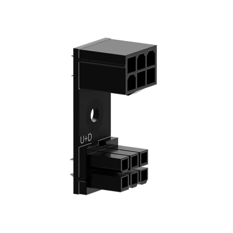 6-pin PCIe 180° adapter U+D by Singularity voor GPU/PCIe-stroomkabel (SC-A-PCIE6-UD)