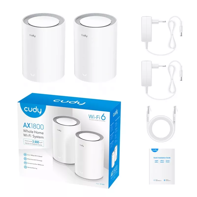 Mesh-systeem Cudy AX1800 dualband 2,4 GHz 5 GHz Wi-Fi 6