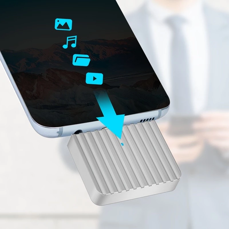 Zeer kleine USB3.2 Gen2x1 SSD-behuizing USB-C NVM