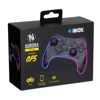 iBox IGP5 Gaming Controller zwart Bluetooth gamepad analoog / digitaal Android, Nintendo Switch, Nintendo Switch Lite, Nintendo Switch OLED, PC, iOS