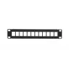 Patchpaneel Extralink 12-poorts UTP 10 inch metalen behuizing, zwart