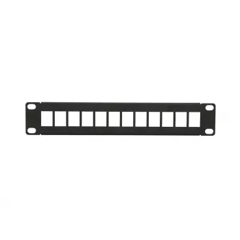 Patchpaneel Extralink 12-poorts UTP 10 inch metalen behuizing, zwart