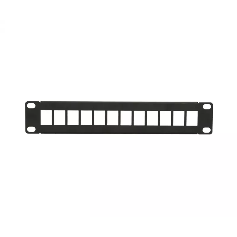 Patchpaneel Extralink 12-poorts UTP 10 inch metalen behuizing, zwart