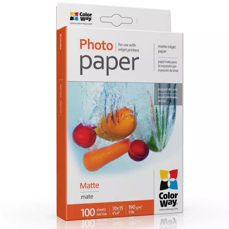 ColorWay - fotopapier - mat - 100 vellen -