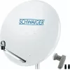 Satellietschotel SCHWAIGER SPI9960SET2 80 cm met twin-LNB voor 2 deelnemers