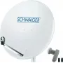 Satellietschotel SCHWAIGER SPI9960SET2 80 cm met twin-LNB voor 2 deelnemers