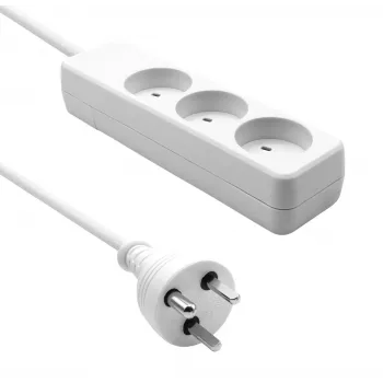 Stopcontactenblok ProXtend KIT3-KIT03W 3-voudig met overspanningsbeveiliging