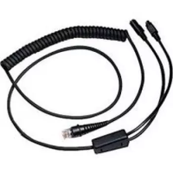 Honeywell - toetsenbordwig / netwerkkabel - RJ-45 (M) - PS/2, 6-polig, voeding - 3,0 m - opgerold - zwart (CBL-720-300-C00)