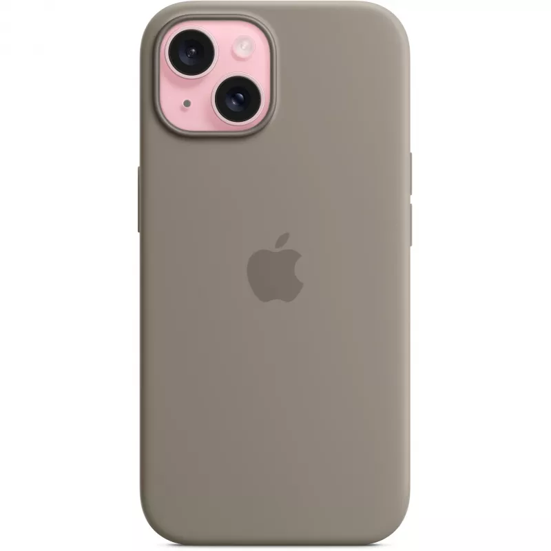 Siliconen hoes met MagSafe voor iPhone 15 – clay