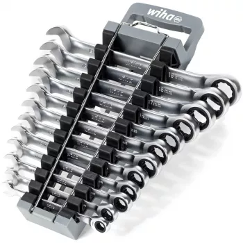 Ringsteeksleutelset Wiha 44665 — 13-delig, metrisch 8–19 mm