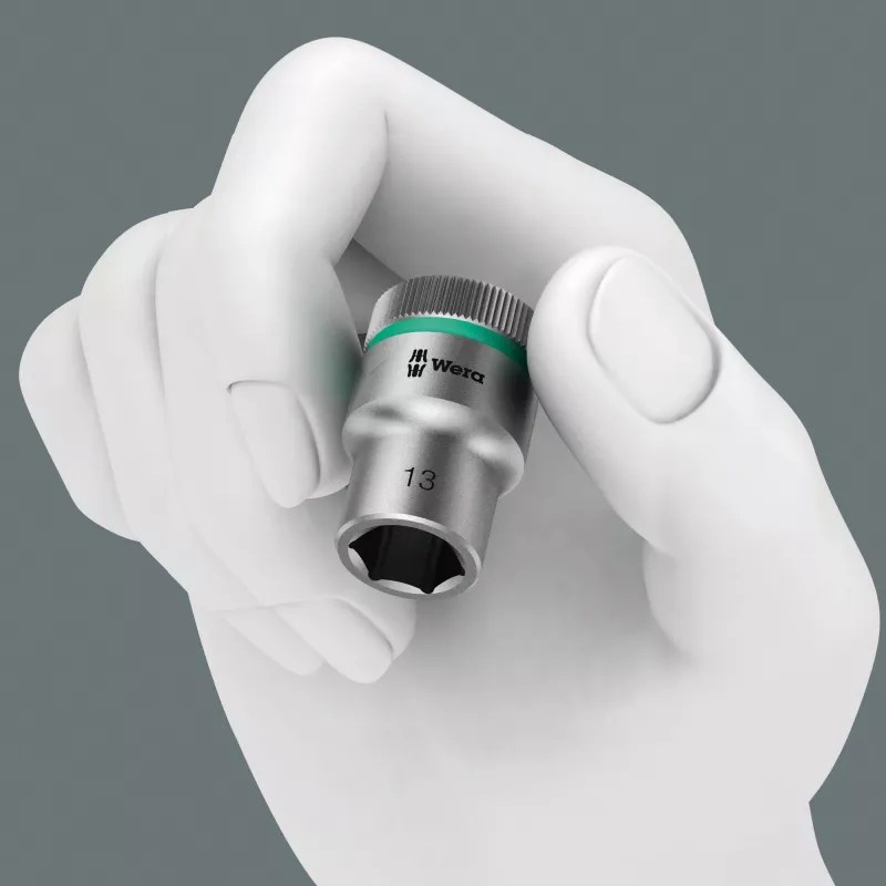 Steeksleutelset Wera Zyklop A 1/4 inch zwart/groen, 9-delig