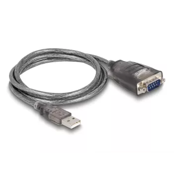 DeLOCK 61400 kabeladapter USB A RS-232 zwart