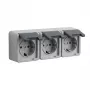 Schuko-stopcontact GIRA 4789 30, 16 A, 250 V, grijze kunststofbehuizing