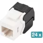 Digitus CAT 6 keystone jack onafgeschermd 24 stuks plat zwart wit RJ-45