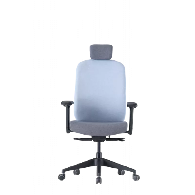 Up Up Athene ergonomische bureaustoel zwart, grijs + blauwe stof